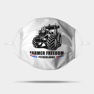 Farmer Freedom Netherlands Mask - Farmer Freedom Netherlands: Tractor Convoy Support by Destination Christian Designs