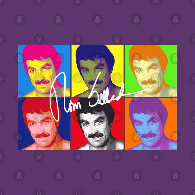 Tom Selleck Popart by Bingung Mikir Nama Design