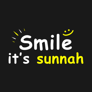 smile its sunnah  - islamic quotes 2 T-Shirt