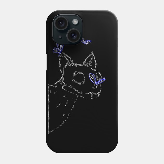 Dead cat kissed by butterflies Phone Case by 4Lucid4dre4ms