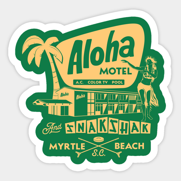 Aloha Motel - Vintage - Sticker