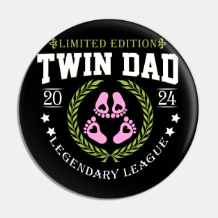 Twin Girls Dad Est 2024 Twin Dad To Be New Daddy Pin