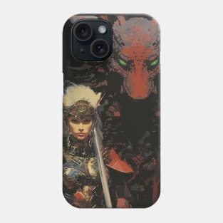 Dark Fantasy Woman Dragon Phone Case