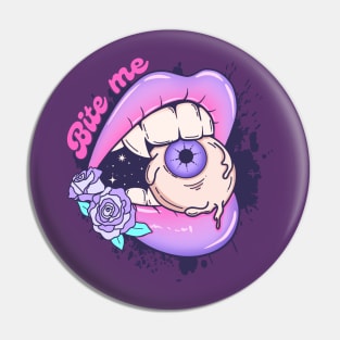 Hot goth bite me Pin