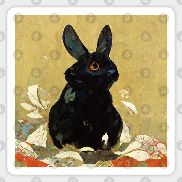 A black rabbit - Black Rabbit - Sticker | TeePublic