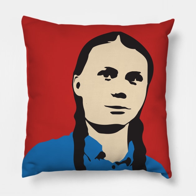 Make America Greta Again T-Shirt Pillow by Mike Ralph Creative