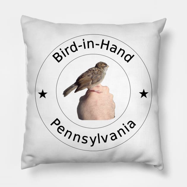 Bird-in-Hand, Pennsylvania Pillow by Artimaeus