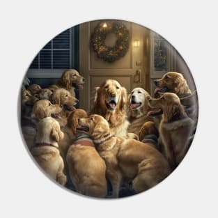 CHRISTMAS DOGS: Golden retriever special Christmas edition Pin