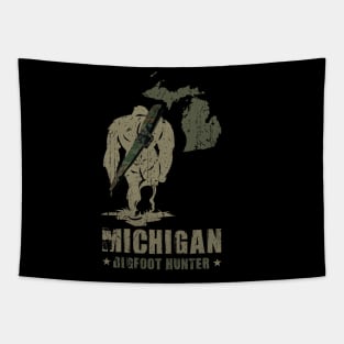 Michigan Bigfoot Hunter - Funny Sasquatch Tapestry