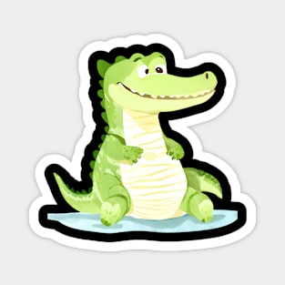 Watercolor Silly Alligator Magnet