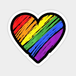 Rainbow Pride Lgbt Pride Lgbt Heart Magnet