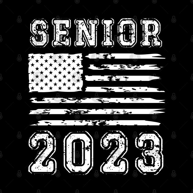 Senior Class of 2023 vintage flag USA by Myartstor 