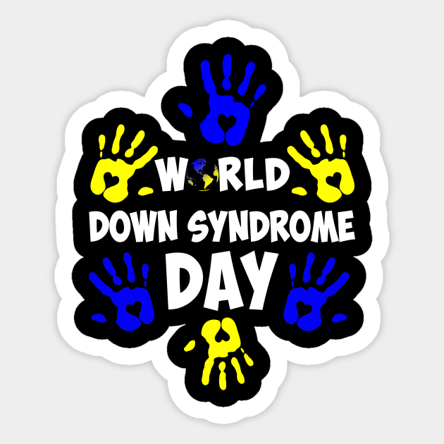 Hand Print World Down Syndrome Day Down Syndrome Sticker Teepublic