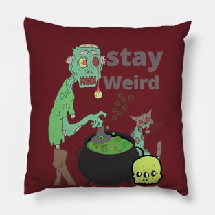Stay Weird Cauldron Pillow