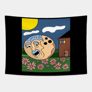 bowling man floral and fungi adventure Tapestry