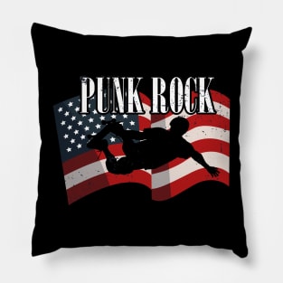 Skate patriotic design for punk concerts Pillow