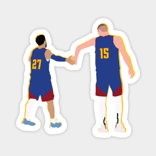 N. Jokic 15 & J. Murray 27 Denver Nuggets Duo Magnet