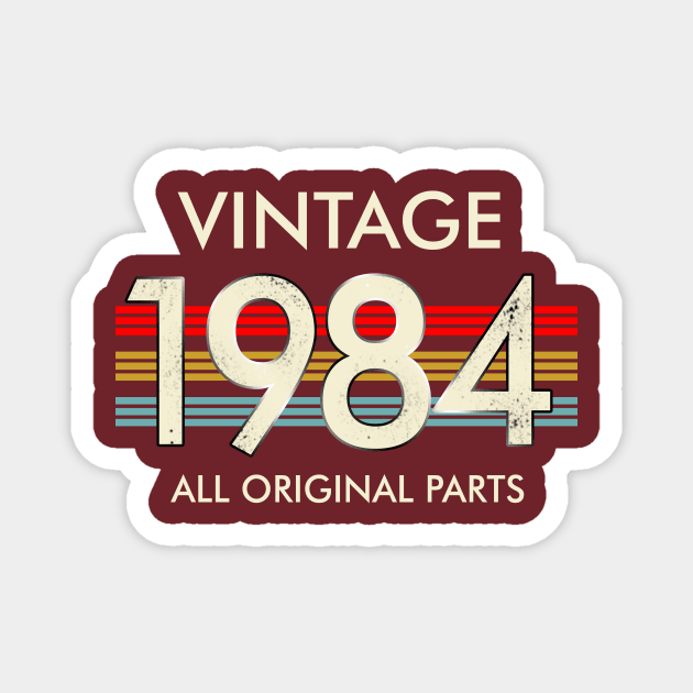 Vintage 1984 All Original Parts Magnet by louismcfarland