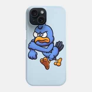 Mad Blue Bird Ready To Take On A Fight Phone Case