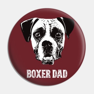 Boxer Dog Dad Pin