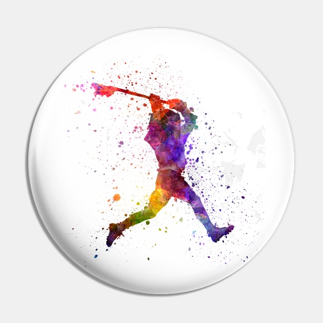 Lacrosse Man Player Pin by PaulrommerArt