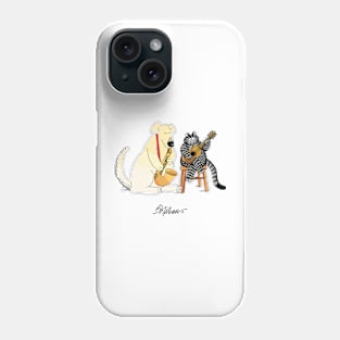 B Kliban Cat Guitar Phone Case