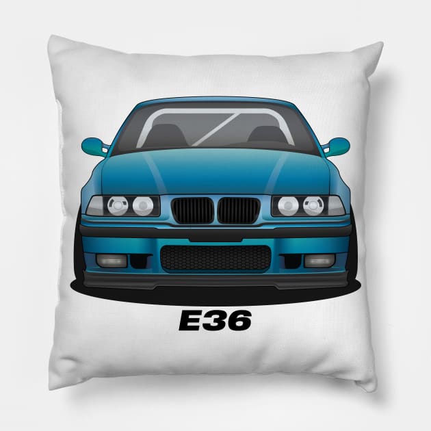 Blue E36 Pillow by turboosted