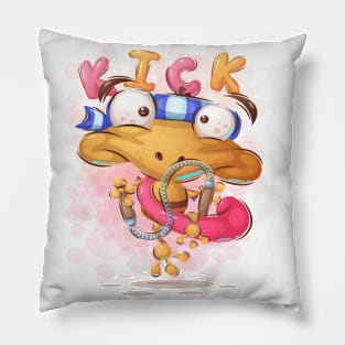 Karate Frog Pillow