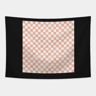 Soft blush watercolor checkers Tapestry