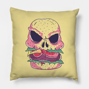 Skull Burger Pillow