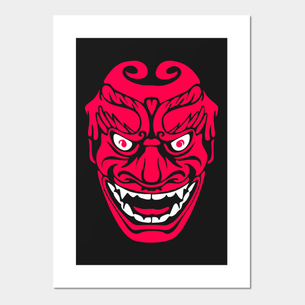 Wallpaper Oni Mask Mask Design Affiche Et Impression D Art Teepublic Fr Free HD