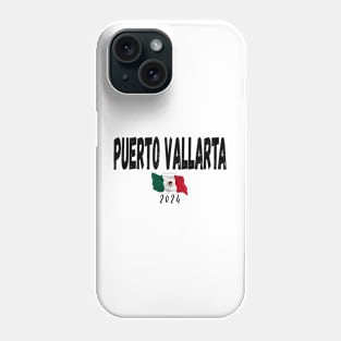 Puerto Vallarta Souvenir 2024 Vacation Trip Mexico Travel Flag Group Design. Phone Case