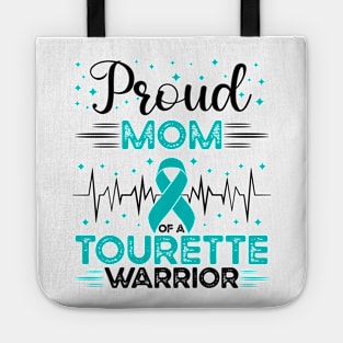 Proud Mom Of A Tourette Warrior Tourette Syndrome Awareness Tote