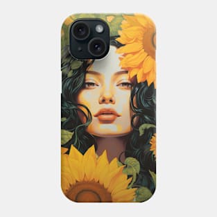 Girl and flower Phone Case