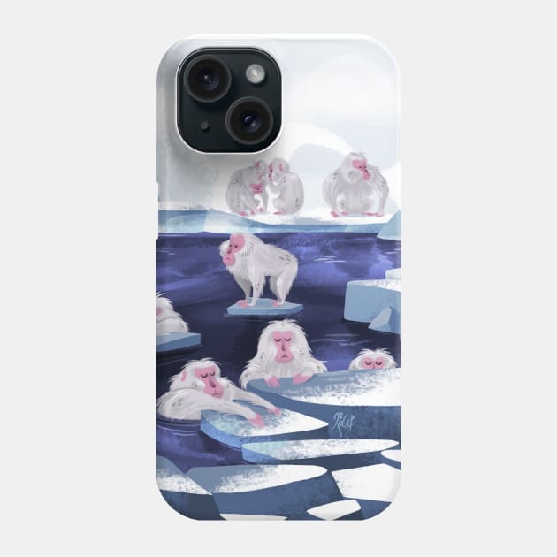 Snow Monkeys Phone Case by rogerhoyosp