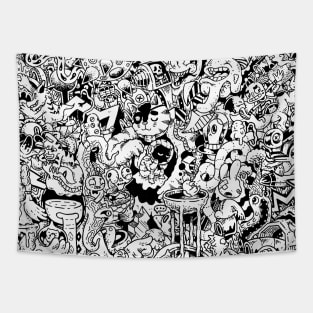 Never Be Alone ( B&W) Tapestry