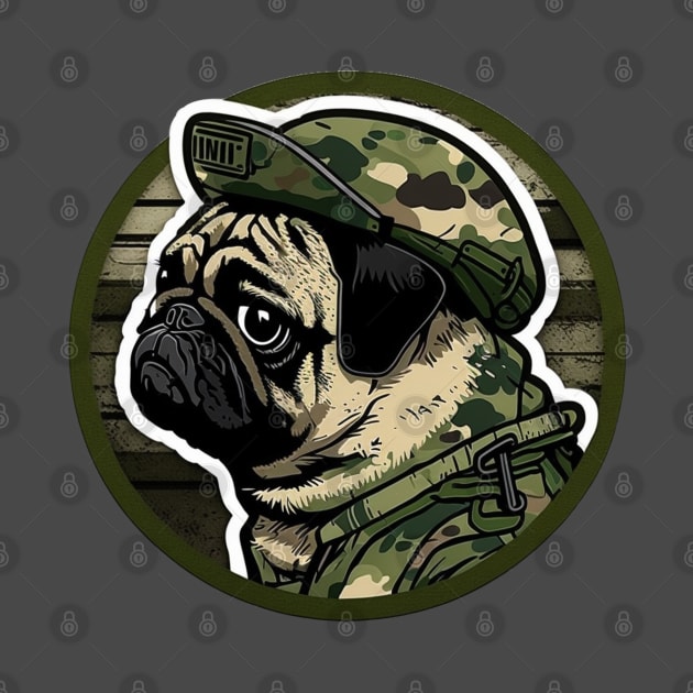 Pug Camouflage Motif by Mike O.