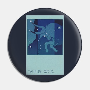 Taurus the Bull, Vintage Signs of the Zodiac Pin