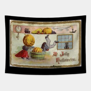 Antique Halloween Postcard. Tapestry