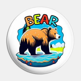 Animal Alphabet - B for Bear Pin