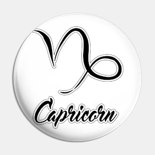 Capricorn Zodiac Design Pin