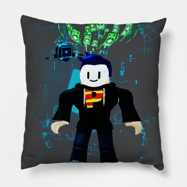 Roblox Boy Gamer Pillow by sketchart