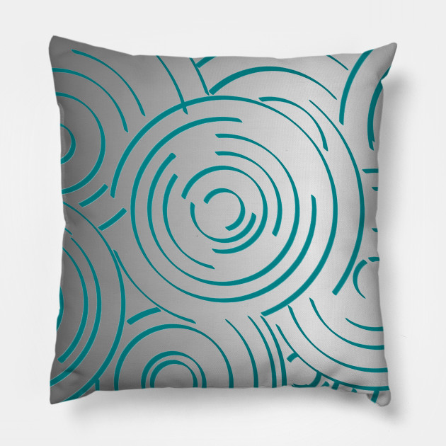 teal and silver pillows