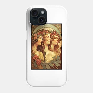 Three Autumn Sisters - Art Nouveau Phone Case