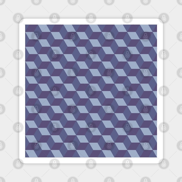 Geometric design- purple and blue Magnet by mockingjaeart