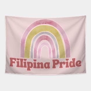 Pinay Pride Filipina Rainbow Statement Tapestry