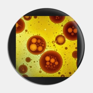 Abstract Yellow and Brown Bubbles in Liquid Pin