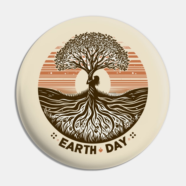 Gaia’s Embrace Organic Pin by AlephArt