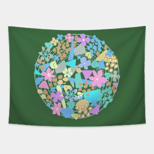 Flowers and shapes Tapestry