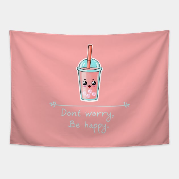 Dont worry be happy Tapestry by CuppaDesignsCo